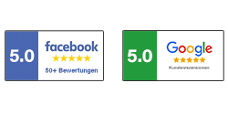 Click reviews on Google and Facebook