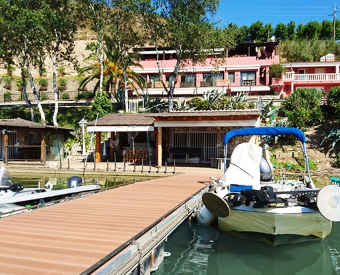 Ebro-Fishing - Blick auf Exklusiv-Appartements