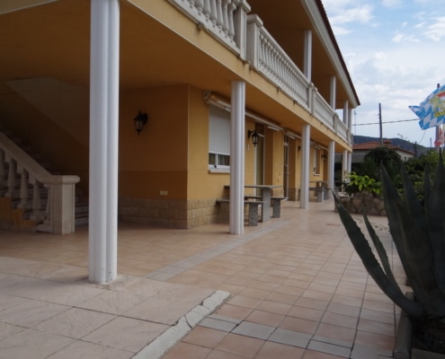 Ausblick auf das Anglercamp mit Standard Appartements